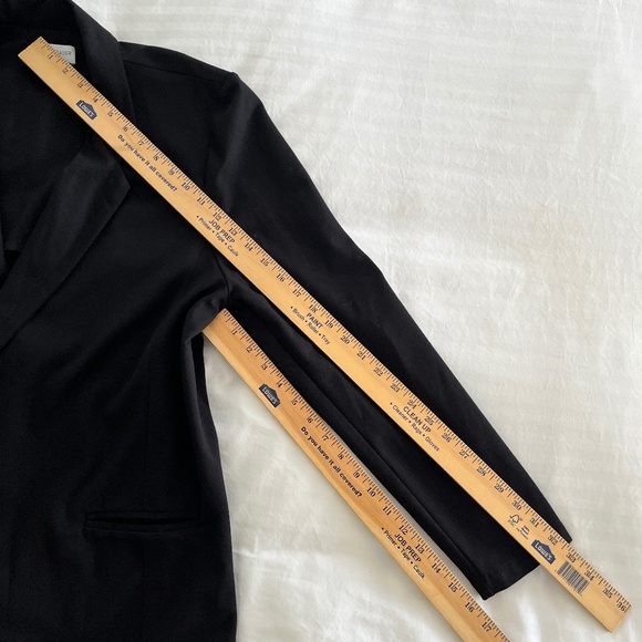 Ripley Rader Black Stretch Ponte Knit Open Blazer Oversized USA - Picture 5 of 7